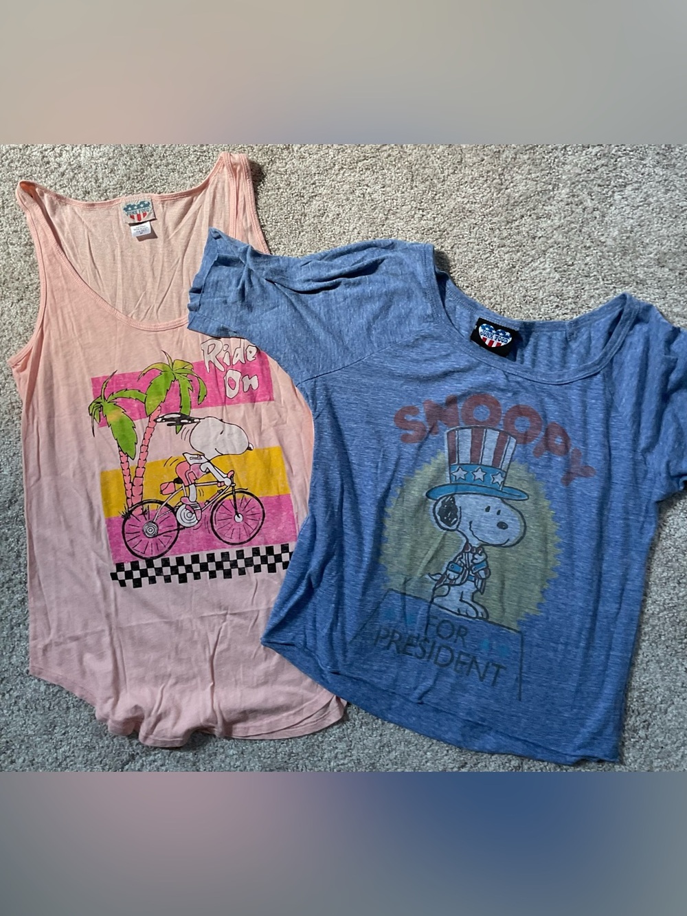 Snoopy Blue Graphic Tee for Kids - Snoopy for President